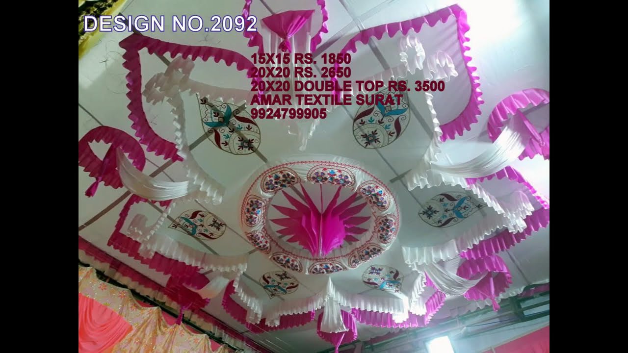 Mandap Ceiling Fabric Installation Guide | Amar Textile Surat call now 9924799905