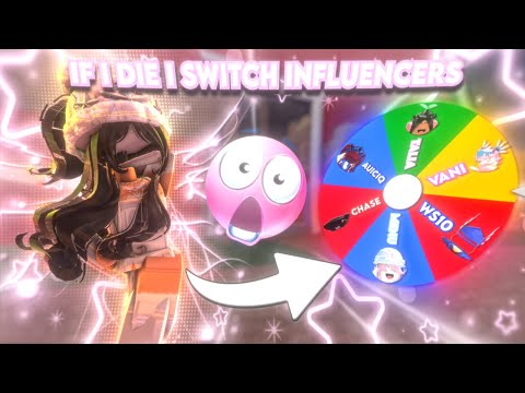 MM2 But If I DIE, I SWITCH Roblox influencers.. 👀 (Murder Mystery 2)
