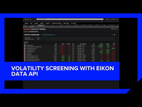 Volatility Screening with Eikon Data API | Refinitiv Workspace | Refinitiv Developers