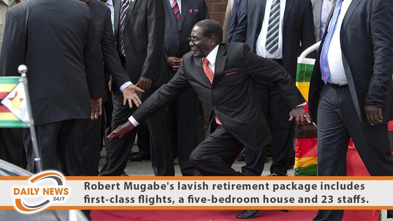 Robert Mugabe's lavish retirement package includes first-class flights, a 5-bedroom house, 23 staffs