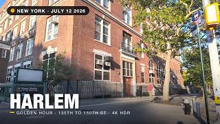 Golden Hour in Harlem — Walking 135th to 150th Past the Last Relic of the Polo Grounds | 4K