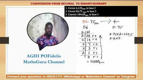 Conversion from Decimal to Bicimal & Quinary