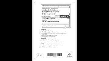 Combined 2025 Pearson EDEXCEL A Level Religious Studies Paper 3 And Mark Scheme 9rs0 03