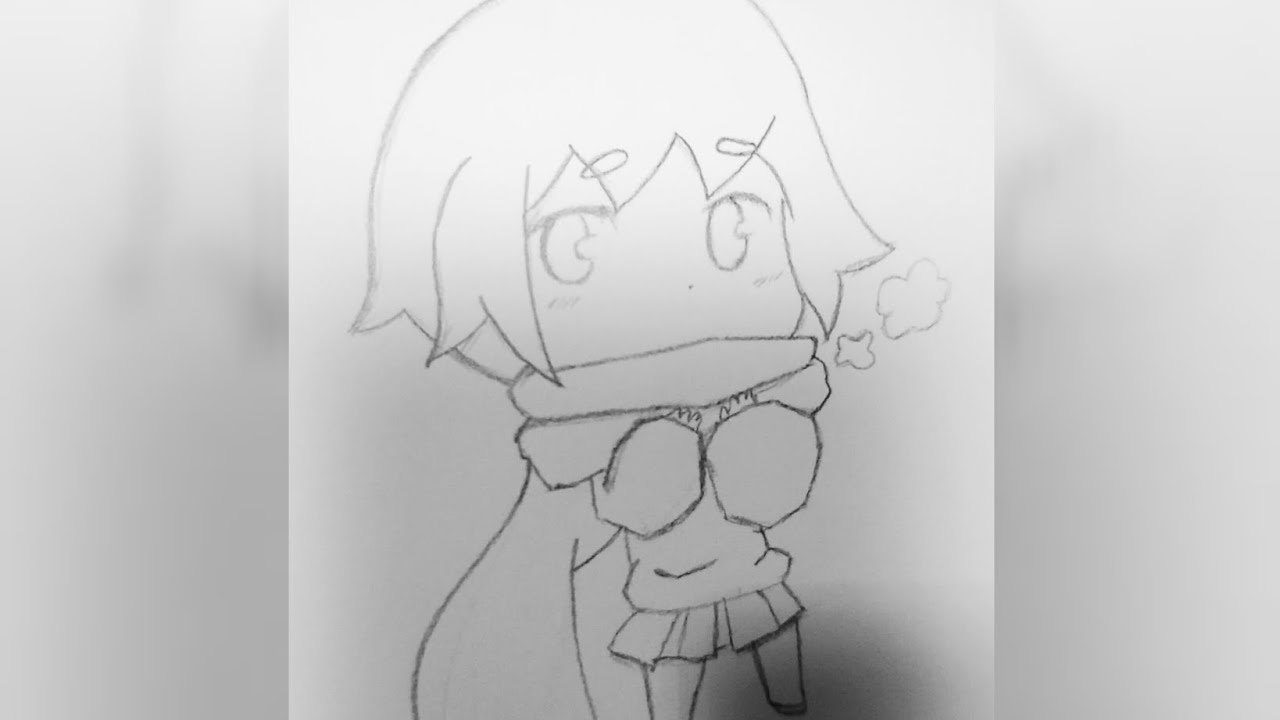 Drawing a Cute Chibi with a Scarf//How to Draw a Cute Chibi for Beginners
