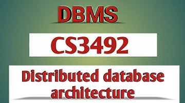 Distributed database architecture in DBMS tamil||CS3492||Anna university reg-2021.