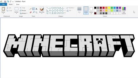 How to draw a Minecraft logo using MS Paint | How to draw on your computer