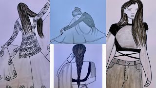 Easy Girl Drawings |  Pencil Sketch Tutorial |  How To Draw Girl #easygirldrawing