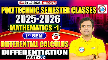 Polytechnic 1st Semester Math | Differential Calculus | Differentiation #2 | BTEUP 1st Semester