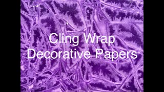 Plastic Cling Wrap Decorative Papers for Collage, Book Covers and all Paper Crafts