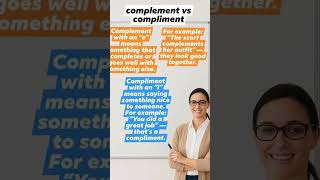 Complement vs compliment,  what's the difference? #learnanewwordtoday #englishgrammar #quiz #wordfor