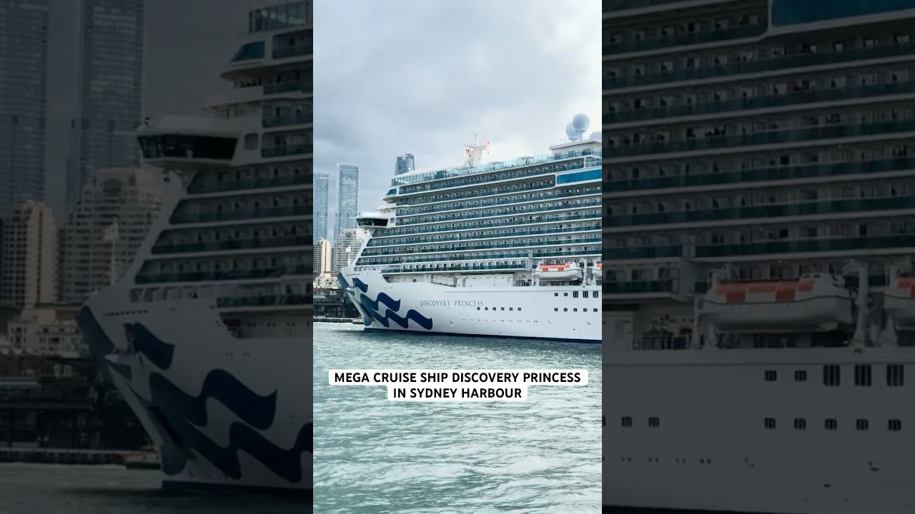 MEGA CRUISE SHIP DISCOVERY PRINCESS IN SYDNEY HARBOUR 2026 #sydney #australia