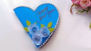 How to make New Year card//Handmade easy card Tutorial