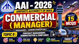 Contract Management, Administration & Compliance MCQs | AAI 2026 Commercial Manager MCQ Notes |