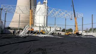 Flat warehouse workshop install with steel structure