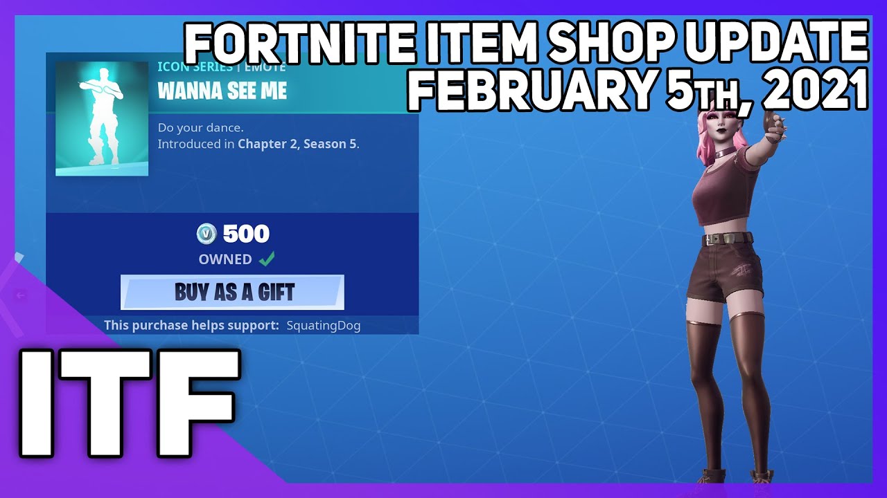 Fortnite Item Shop *NEW* WANNA SEE ME EMOTE! [February 5th, 2021