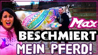 MAX BESCHMIERT MEIN PFERD!