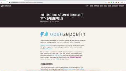 BUILDING ERC20 TOKEN SMART CONTRACTS WITH OPENZEPPELIN