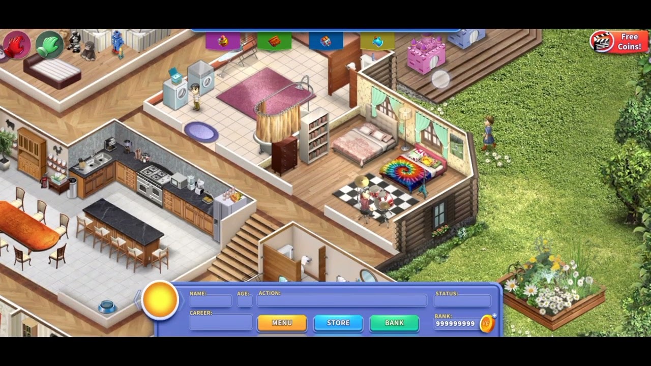 Let's Play | House Tour! | Virtual Families 3 | APK MOD | BOBSJO TV