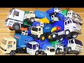 Collect a large amount of garbage trucks [mini cars] in a box and check their running! working car.