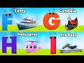 ABC Song Phonics, Transportation Song, ABC Song, Alphabet Educational Song A to Z for kids