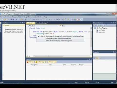 ezVB.NET - Simple "Hello World!"