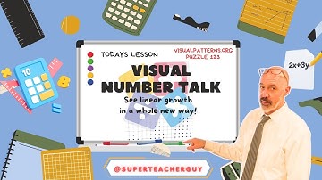 Visual Pattern #123 - visualpatterns.org  - NUMBER TALK to see growing patterns, equations & more!