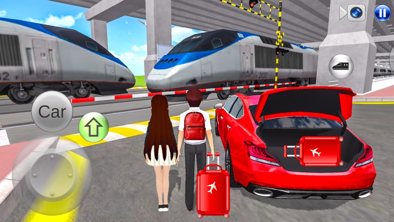 Car🚗 To Bullet Train🚅 Travelling Experience Today🎒 - 3D Driving Class 2025 - Android Gameplay