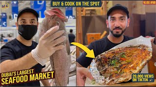 Dubai's LARGEST Seafood Market - Fresh Fish Buy & Cook | Waterfront, Deira | Food Vlog by Mohz Khan.