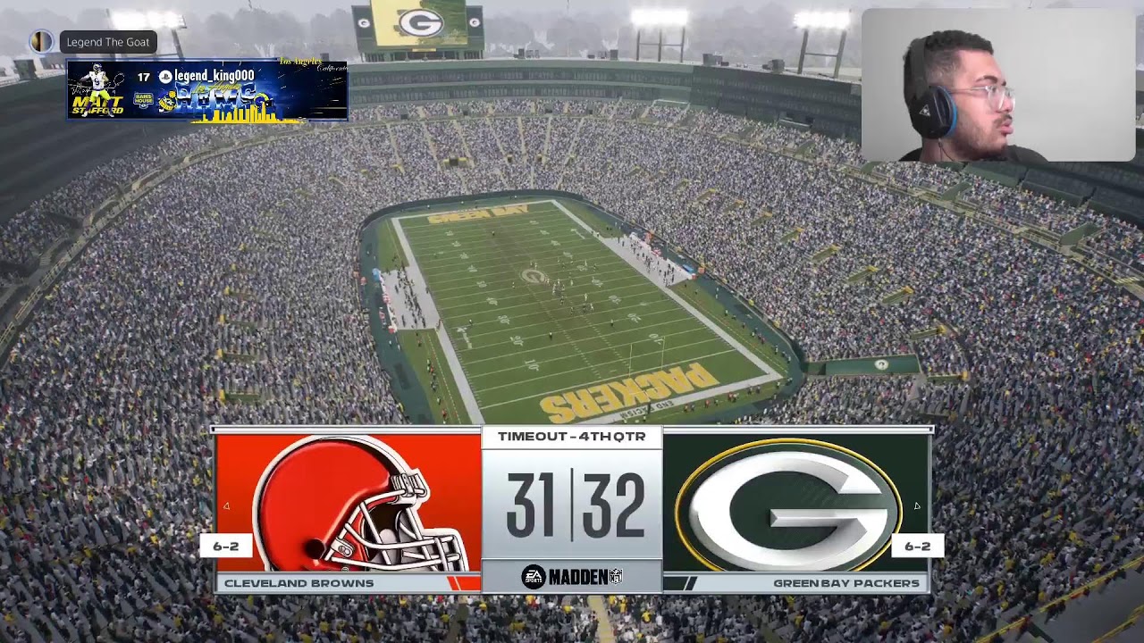 Madden NFL 26 Browns rebuild Season 3 Episode 9 week 10 vs Packers #NFL #Browns #MADDENNFL2