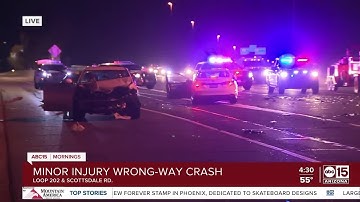 Wrong-way driver involved in crash on Loop 202 near Scottsdale Road