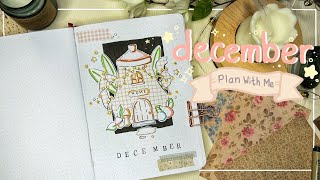 PLAN WITH ME | December Bullet Journal Spread 2023 | Cottage Core