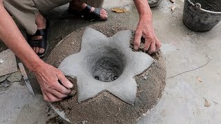 Creative Construction Ideas At Home - How To Make Cement Pots - Ideas Bonsai Pots From Cement