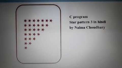 Star pattern 3 with explanation in c programming language | Naima Choudhary