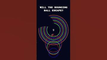 Will The Bouncing Ball Escape?🤔 #satisfying  #bouncingball