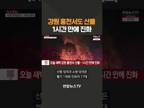 <strong>강원</strong> 홍천에서도 산불…1시간 만에 <strong>진화</strong> #shorts / 연합뉴스TV (YonhapnewsTV)