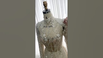 Making a long sleeves floral beaded embroidery dress for wedding, prom… #dress #sewing #bridal