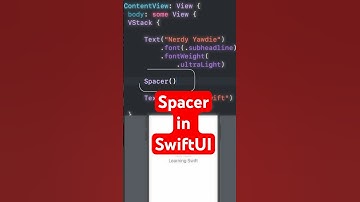 Spacer in SwiftUI #swiftui #ios #learnswiftui #iosdevelopment