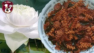 How to make lotus root crispy chips by ?sl 1 cook ? sinhala cooking tutorial 2023.