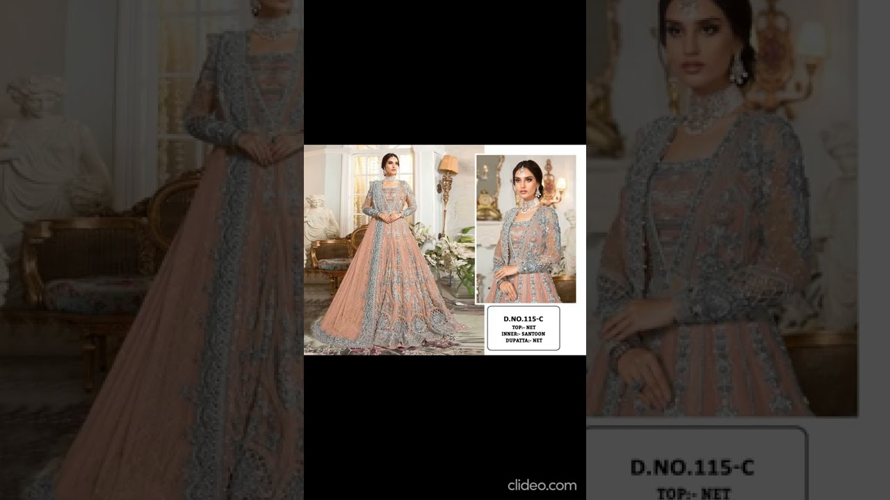 KF 115 BUTTERFLY NET WITH EMBROIDERY PAKISTANI SALWAR SUIT