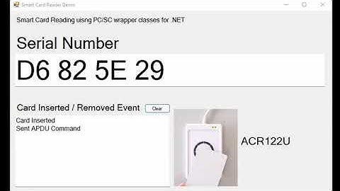 ACR122U Smart Card Reader Demo Using PCSC-Sharp C#