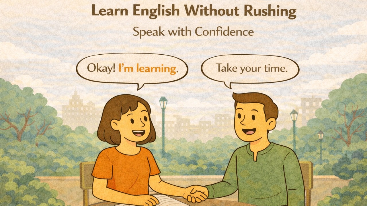 Without Rushing Learn English Without Rushing | Speak with Confidence - YouTube