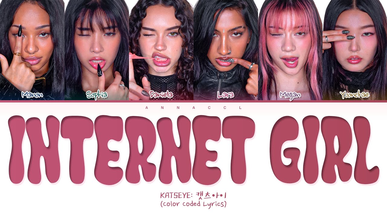 KATSEYE Internet Girl (Перевод на русский) (Color Coded Lyrics) - YouTube