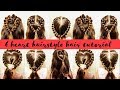 6 Heart hairstyle hair tutorial. Hairstyles for girls. Kids hairstyles braids!