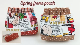 How to make spring frame pouch/Easy sewing/Ep.17[Charlie DIY]
