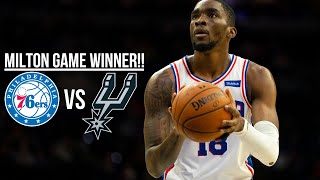 Shake Milton GAME WINNER vs The Spurs| 1080p HD
