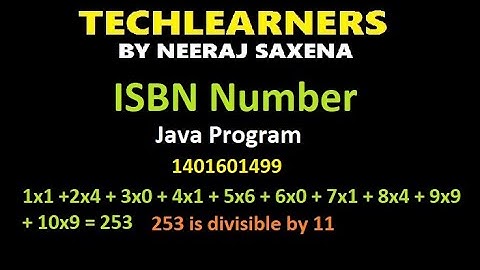 Isbn number in java