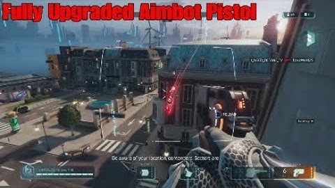 Using the Overpowered Aimbot Pistol in Hyper Scape