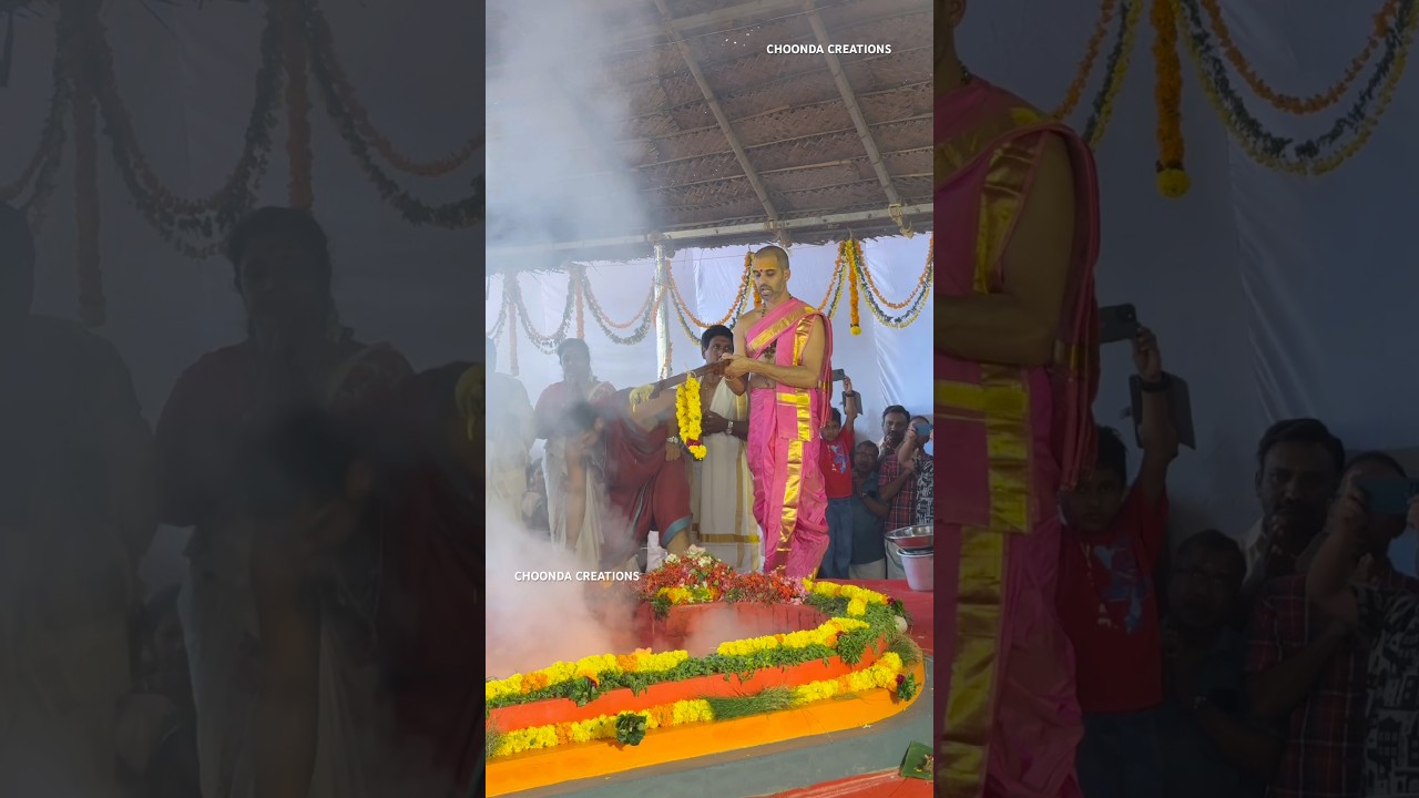 യാഗം എന്നാൽ ഇതാണ് 🙏മൂകാംബിക ക്ഷേത്രം തന്ത്രി ആണ്‌ യാഗ ആചാര്യൻ.