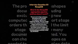 Interview Question 50 | MongoDB | The "Aggregation" Pipeline Every Developer Must Master! 🔄