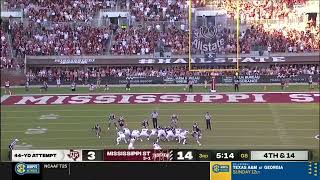 Mississippi State blocked field goal touchdown return vs Texas A&amp;M